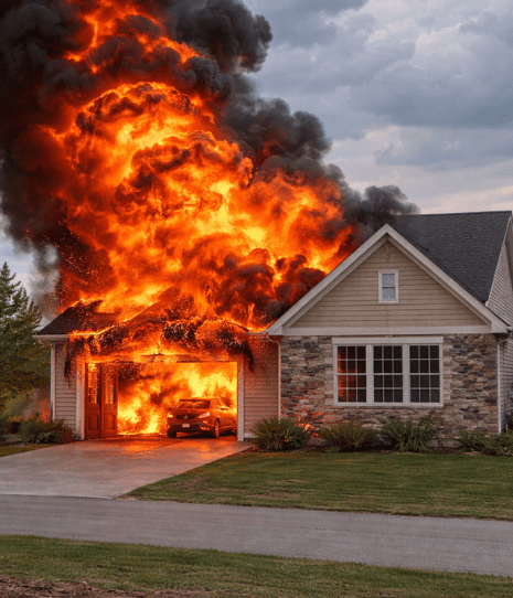 Dryer Vent Home Fire Image